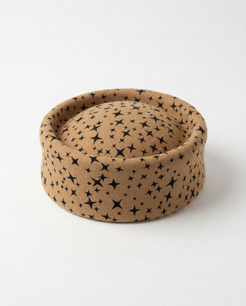 Celestial Wool Star Print Beret