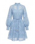 Graceful Floral Hollow A-Line Dress