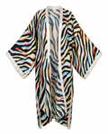 Vibrant Printed Maxi Kimono