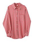 Adventurous Plaid Loose Blouse