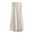 Refined Silk Midi Skirt