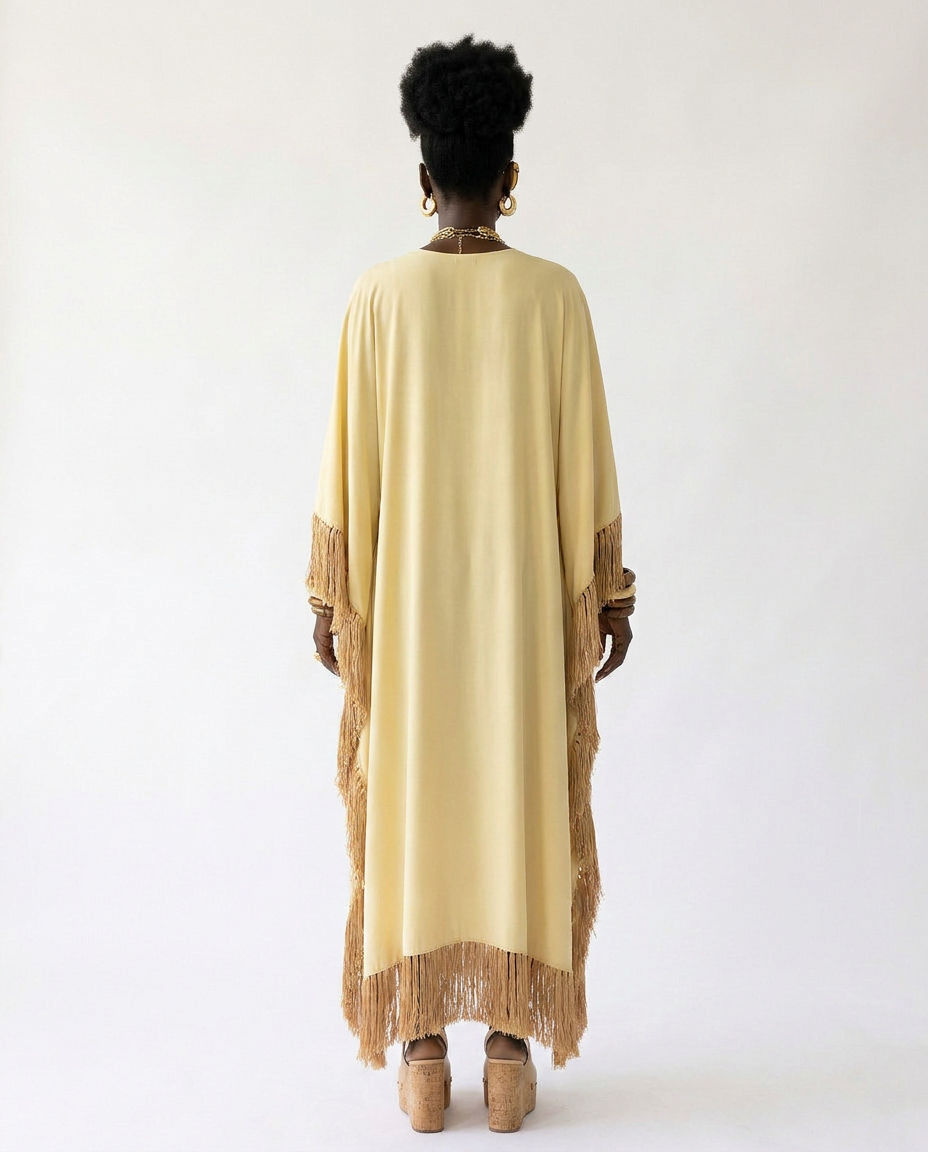 Liberated Oversized Fringe Kaftan
