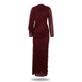 Majestic Draped Long Sleeve Maxi Dress